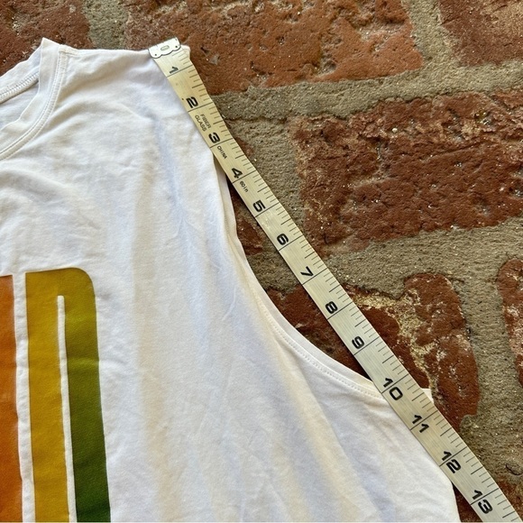 RARE Lululemon Proud & Present Women's White Rainbow Muscle Tank Top Size 12 - Picture 7 of 16